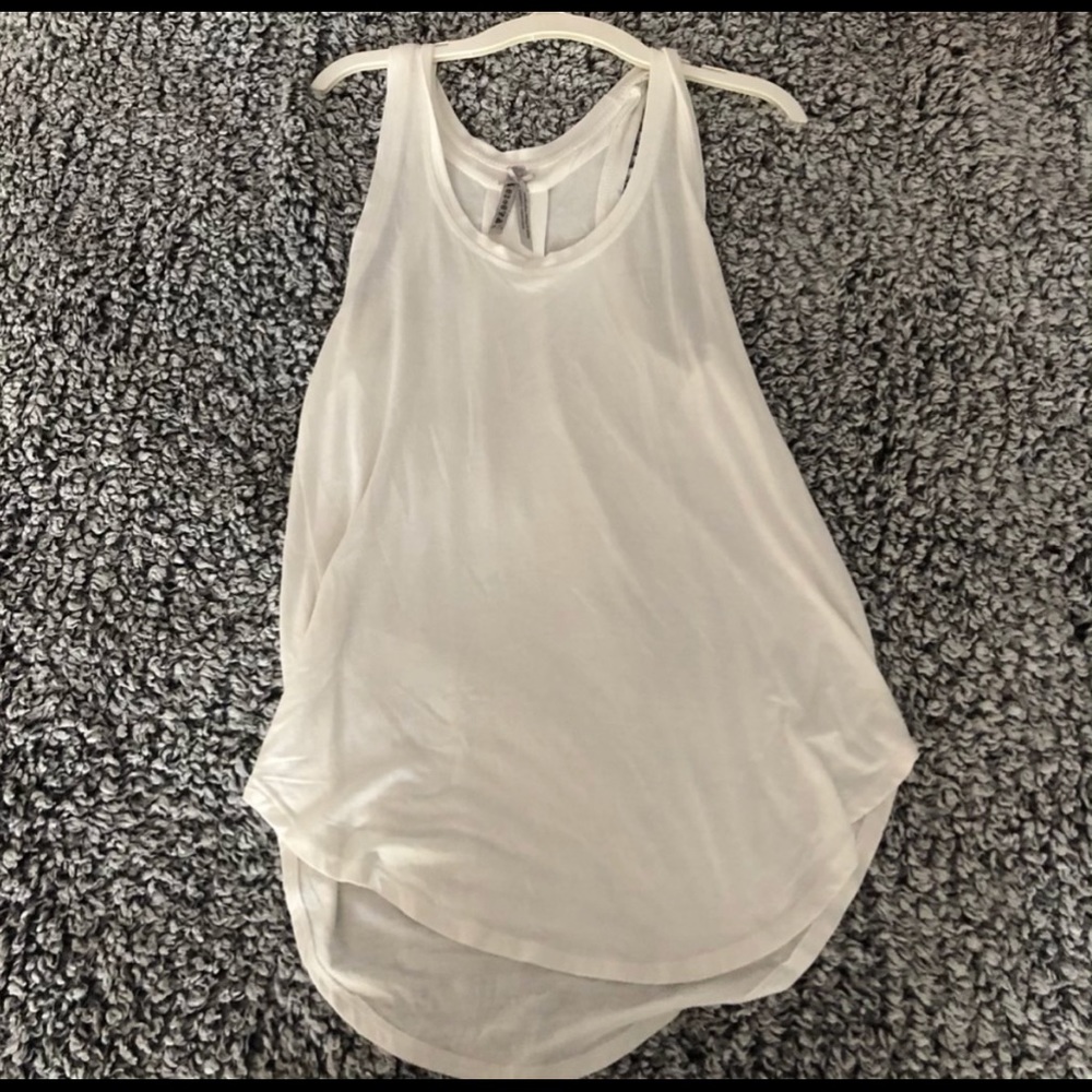 White Flowy Tank Top